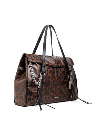 Γυναικεία μεγάλη τσάντα tote - DKNY Skye Leopar R63DLR14