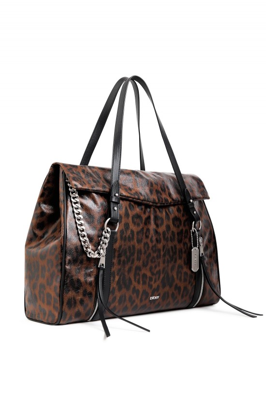 Γυναικεία μεγάλη τσάντα tote - DKNY Skye Leopar R63DLR14