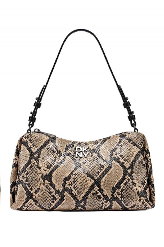 Γυναικεία μπεζ animal print τσάντα ώμου - DKNY Remy R63DME54