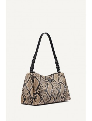 Γυναικεία μπεζ animal print τσάντα ώμου - DKNY Remy R63DME54