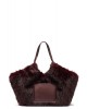 Γυναικεία μπορντό shopper τσάντα - DKNY Paula Faux Fur R63AOE49