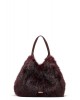 Γυναικεία μπορντό shopper τσάντα - DKNY Paula Faux Fur R63AOE49