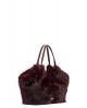 Γυναικεία μπορντό shopper τσάντα - DKNY Paula Faux Fur R63AOE49