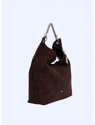 Γυναικεία σκούρο καφέ τσάντα ώμου - DKNY R63CMS38