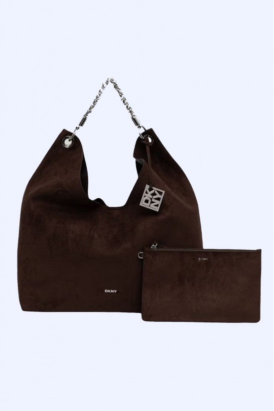 Γυναικεία σκούρο καφέ τσάντα ώμου - DKNY R63CMS38 Γυναικεία σκούρο καφέ τσάντα ώμου - DKNY R63CMS38