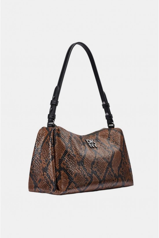 Γυναικεία καφέ animal print τσάντα ώμου - DKNY Remy R63DME54