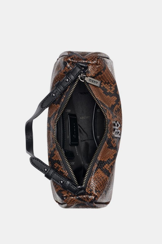 Γυναικεία καφέ animal print τσάντα ώμου - DKNY Remy R63DME54