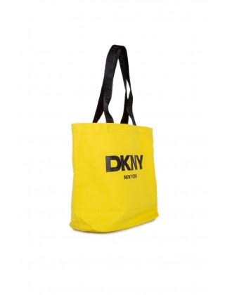 Γυναικεία κίτρινη υφασμάτινη τσάντα ώμου - DKNY R53AGN37