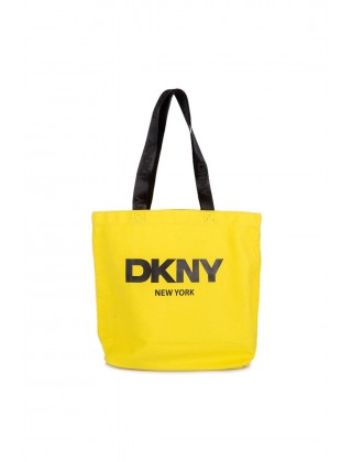 Γυναικεία κίτρινη υφασμάτινη τσάντα ώμου - DKNY R53AGN37