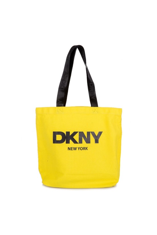 Γυναικεία κίτρινη υφασμάτινη τσάντα ώμου - DKNY R53AGN37 Γυναικεία κίτρινη υφασμάτινη τσάντα ώμου - DKNY R53AGN37