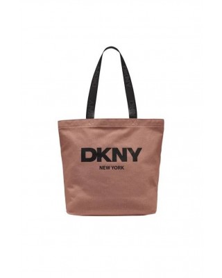 Γυναικεία καφέ υφασμάτινη τσάντα ώμου - DKNY R53AGN37
