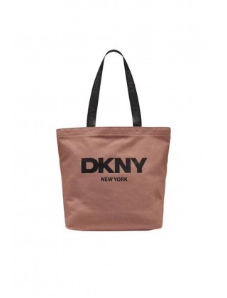 Γυναικεία καφέ υφασμάτινη τσάντα ώμου - DKNY R53AGN37