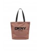 Γυναικεία καφέ υφασμάτινη τσάντα ώμου - DKNY R53AGN37