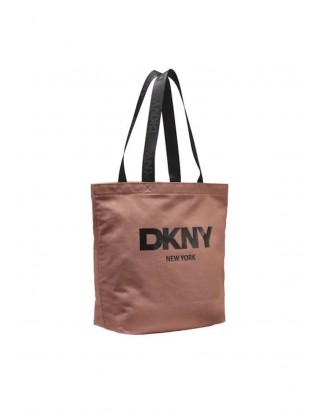 Γυναικεία καφέ υφασμάτινη τσάντα ώμου - DKNY R53AGN37