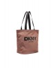 Γυναικεία καφέ υφασμάτινη τσάντα ώμου - DKNY R53AGN37