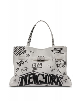 Γυναικεία λευκή τσάντα ώμου - DKNY Bryar Satchels R54DDK43