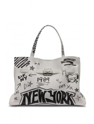 Γυναικεία λευκή τσάντα ώμου - DKNY Bryar Satchels R54DDK43