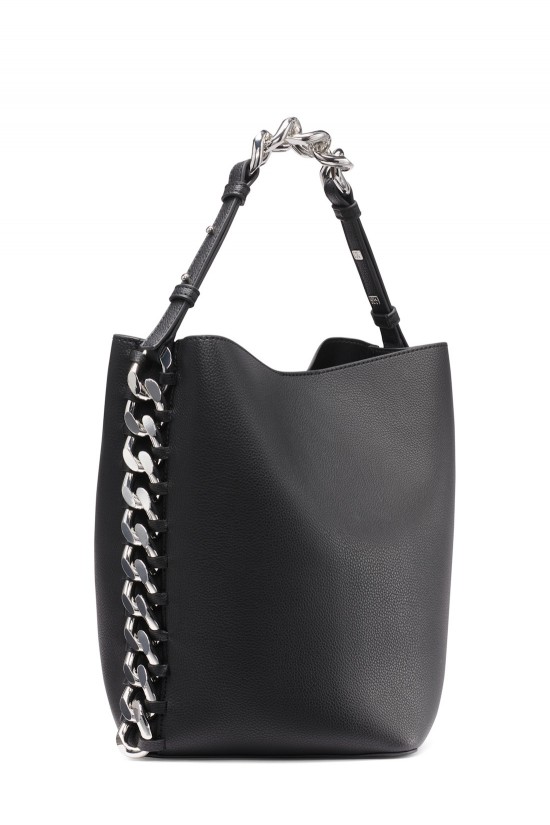 Γυναικεία μαύρη τσάντα χειρός - DKNY Riona Chain Bucket R54JA009