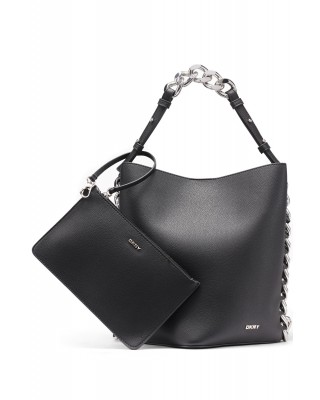 Γυναικεία μαύρη τσάντα χειρός - DKNY Riona Chain Bucket R54JA009