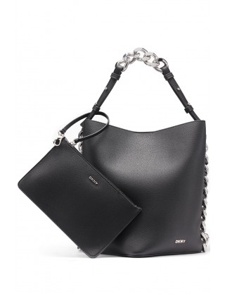 Γυναικεία μαύρη τσάντα χειρός - DKNY Riona Chain Bucket R54JA009