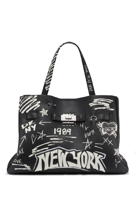 Γυναικεία μαύρη τσάντα ώμου - DKNY Bryar Satchels R54DDK43