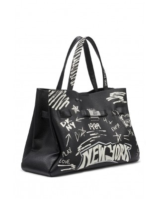 Γυναικεία μαύρη τσάντα ώμου - DKNY Bryar Satchels R54DDK43