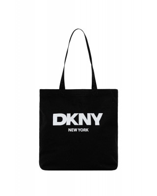 Γυναικεία μαύρη υφασμάτινη τσάντα ώμου - DKNY R53AGN37