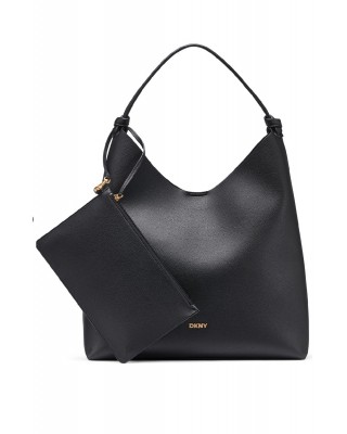 Γυναικεία μεγάλη μαύρη τσάντα ώμου - DKNY Paula Hobo R54CAO07