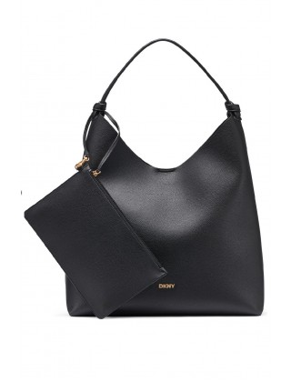 Γυναικεία μεγάλη μαύρη τσάντα ώμου - DKNY Paula Hobo R54CAO07