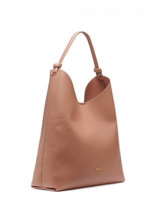 Γυναικεία μεγάλη καφέ τσάντα ώμου - DKNY Paula Hobo R54CAO07