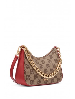 Γυναικεία καφέ-κόκκινο τσάντα χιαστί - DKNY Jenna R53E6I10