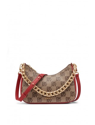 Γυναικεία καφέ-κόκκινο τσάντα χιαστί - DKNY Jenna R53E6I10