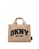 Γυναικεία μπεζ υφασμάτινη τσάντα - DKNY Hadlee R41AOC80