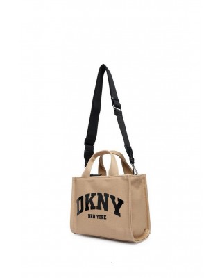 Γυναικεία μπεζ υφασμάτινη τσάντα - DKNY Hadlee R41AOC80