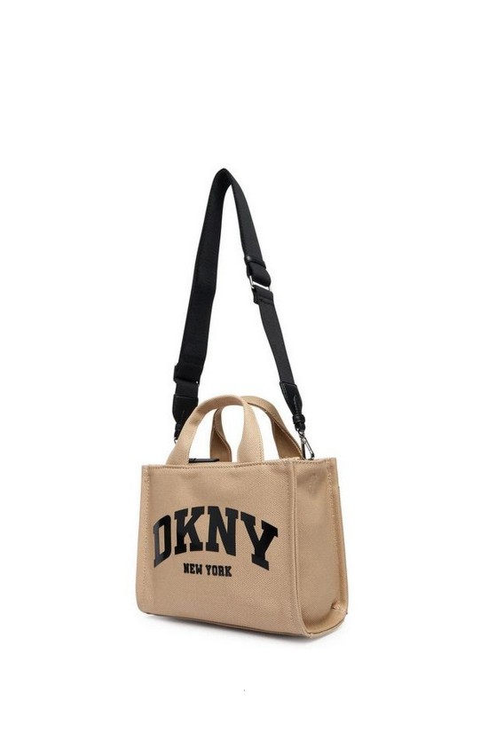Γυναικεία μπεζ υφασμάτινη τσάντα - DKNY Hadlee R41AOC80