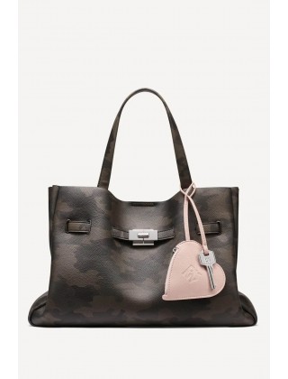 Γυναικεία χακί τσάντα ώμου - DKNY Bryar Satchels R54DYK43