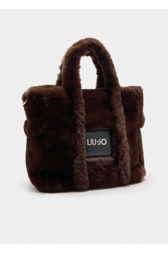 Γυναικεία καφέ γούνινη τσάντα - Liu Jo TF5270E0374