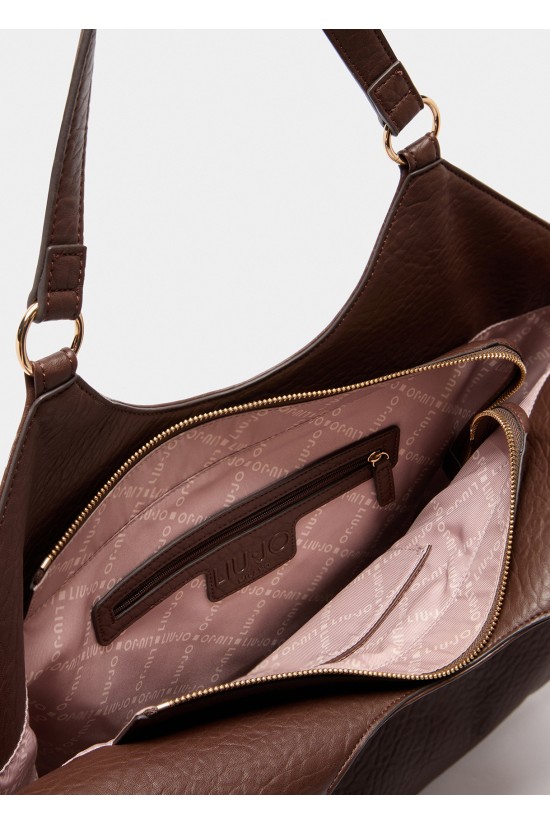Γυναικεία καφέ μεγάλη τσάντα ώμου - Liu Jo AF5120E0161