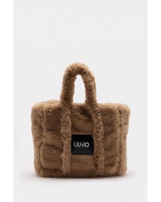 Γυναικεία μπεζ γούνινη τσάντα - Liu Jo TF5270E0374