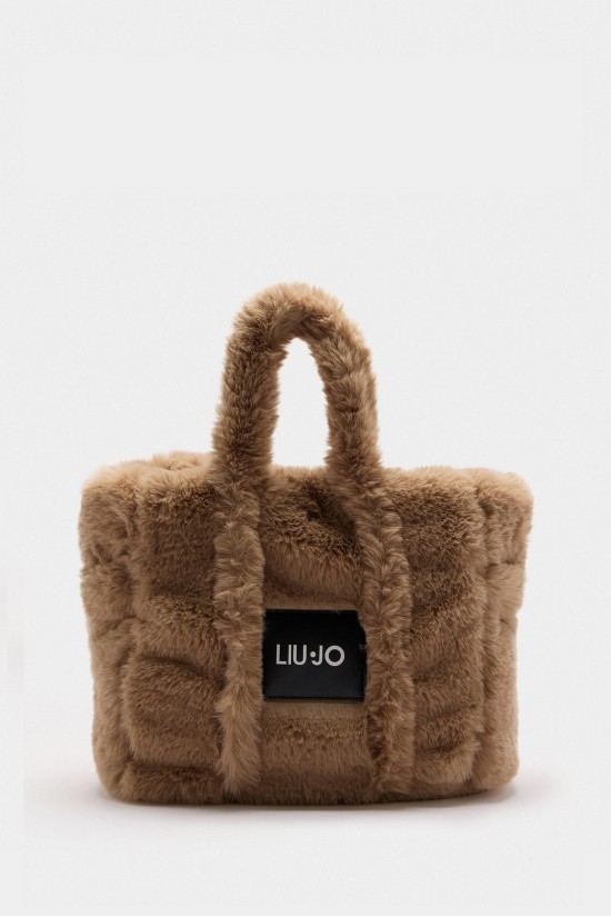 Γυναικεία μπεζ γούνινη τσάντα - Liu Jo TF5270E0374