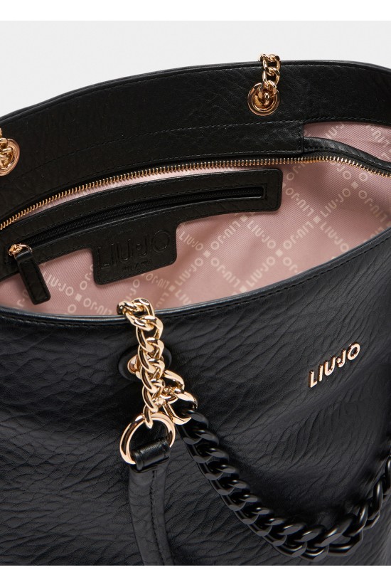 Γυναικεία μαύρη tote τσάντα - Liu Jo AF5002E0161 Γυναικεία μαύρη tote τσάντα - Liu Jo AF5002E0161