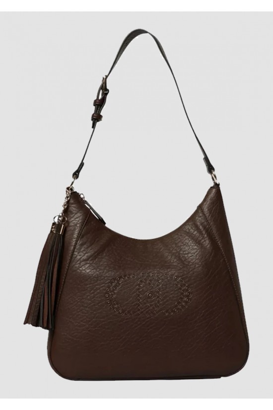 Γυναικεία καφέ τσάντα ώμου - Liu Jo AF5119E0161