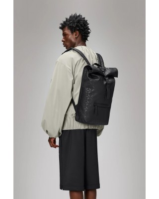 Unisex Μαύρη Αδιάβροχη τσάντα πλάτης - Rains Rolltop House 13320 Unisex Μαύρη Αδιάβροχη τσάντα πλάτης - Rains Rolltop House 13320