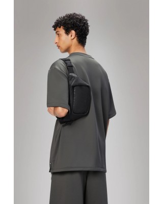 Unisex μαύρη αδιάβροχη τσάντα - Rains Bum Bag Mini House 14730