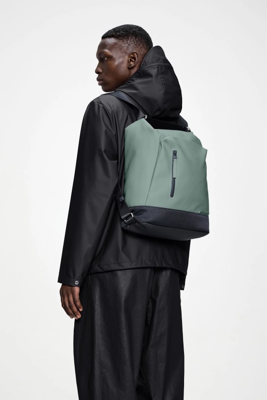 Unisex αδιάβροχη τσάντα πλάτης - Rains Otaru Hobo Backpack 12340 Sage