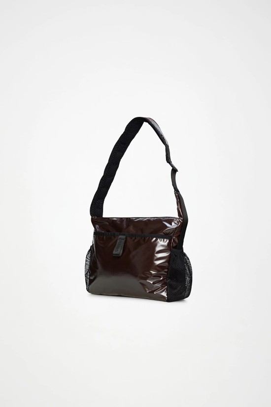 Unisex καφέ αδιάβροχη τσάντα ταχυδρόμου - Rains Sibu Dark Bag 16360