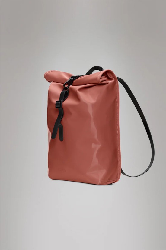 Unisex κεραμιδί τσάντα πλάτης - Rains Rolltop Rucksack Mini Honor 13330