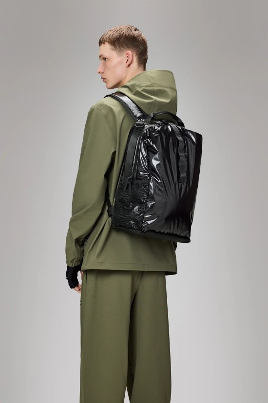 Unisex μαύρο σακίδιο πλάτης - Rains Sibu 14680 Unisex μαύρο σακίδιο πλάτης - Rains Sibu 14680