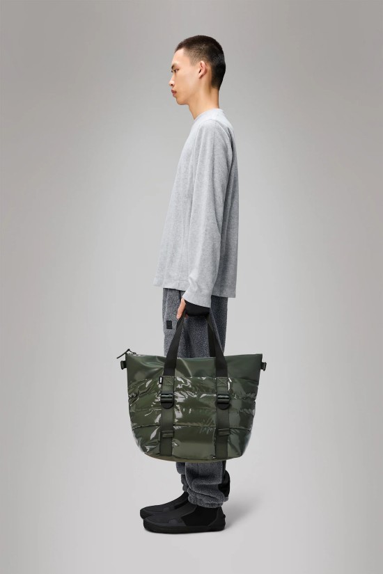 Unisex χακί αδιάβροχη τσάντα puffer - Rains Swamp 14010