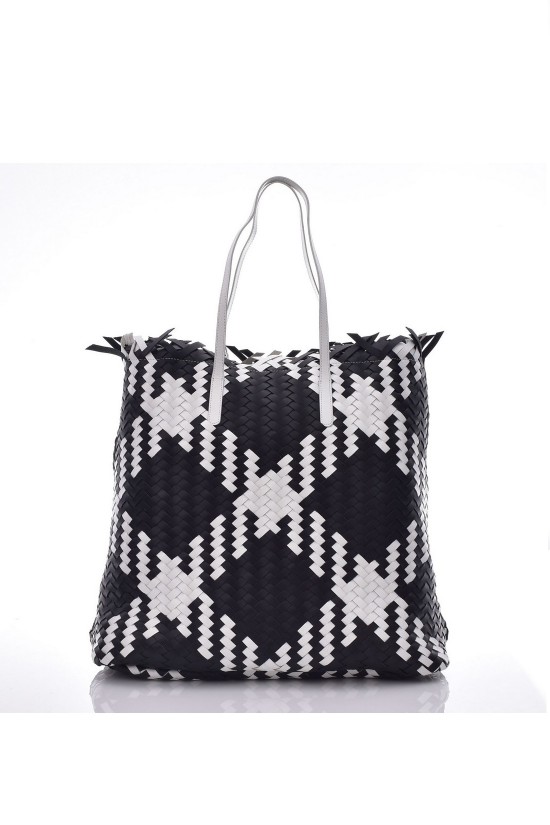 Γυναικεία δερμάτινη πλεκτή τσάντα ώμου - John Richmond RWP25023BO